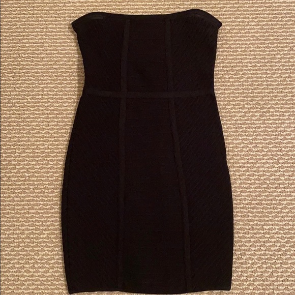 🔥🔥 STRETTA Black Strapless Bandage Dress - Picture 4 of 8